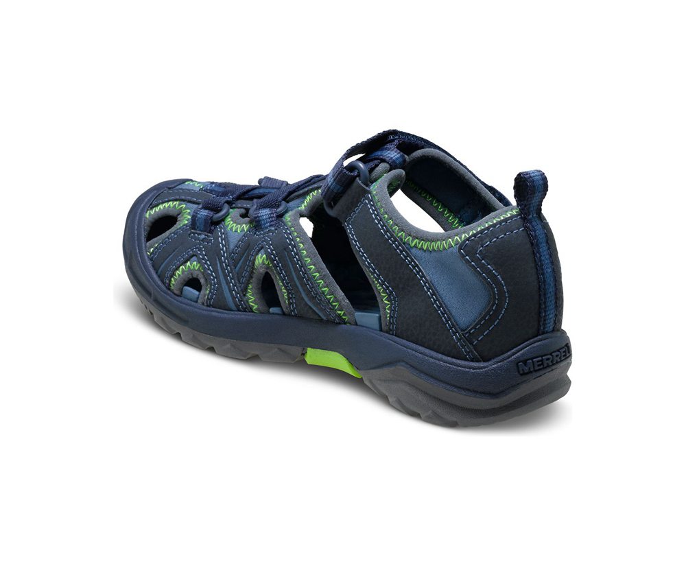 Merrell Sandals Navy/Green - Hydro Moc - Kids 93DIYXHSQ